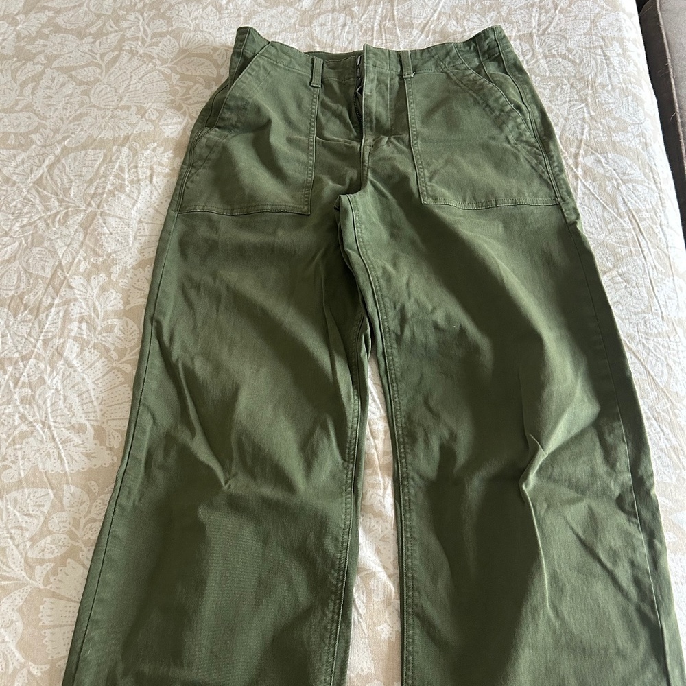 Pistola Sophia Wide Leg Utility Ankle - Basil 27
